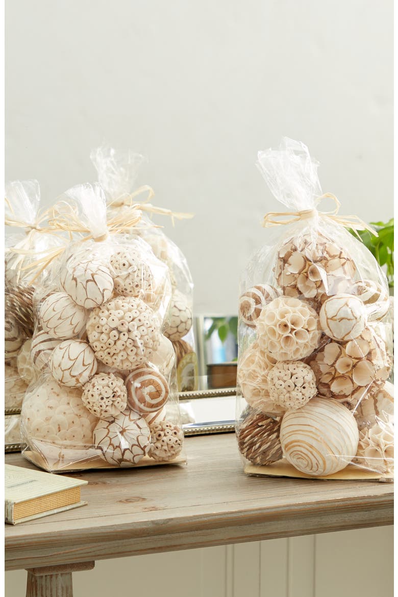 Brown Dried Plant Handmade Orb & Vase Filler - Set of 2, Alternate, color, BROWN