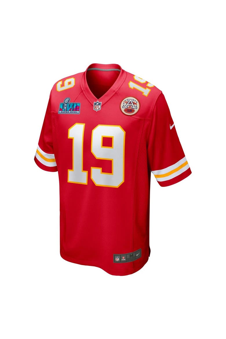 Men's Nike Kadarius Toney Red Kansas City Chiefs Super Bowl LVII (2022 Season) Patch Game Jersey, Alternate, color, Red
