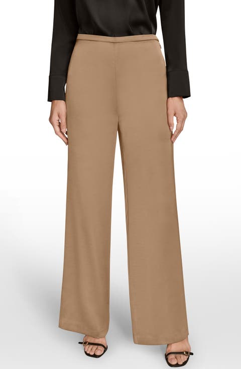 Wide Leg Satin Pants