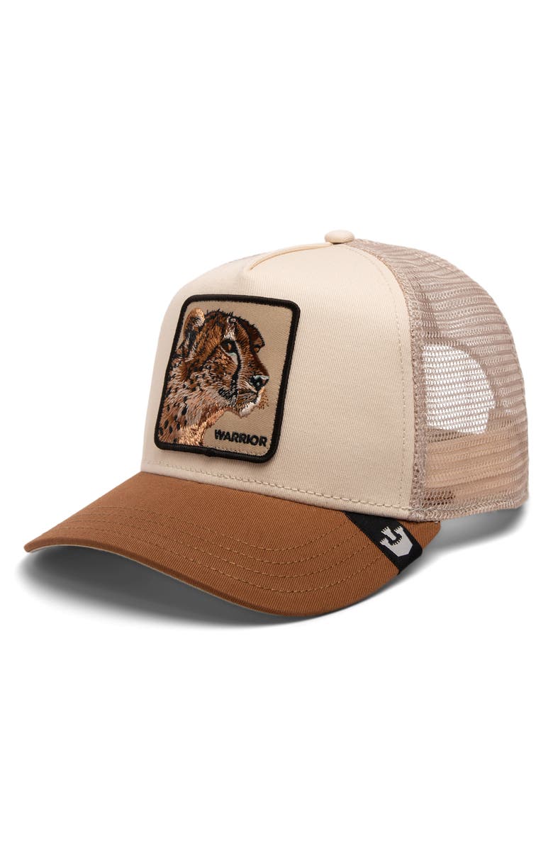 Goorin Bros. The Warrior Cheetah Trucker Hat, Main, color, 