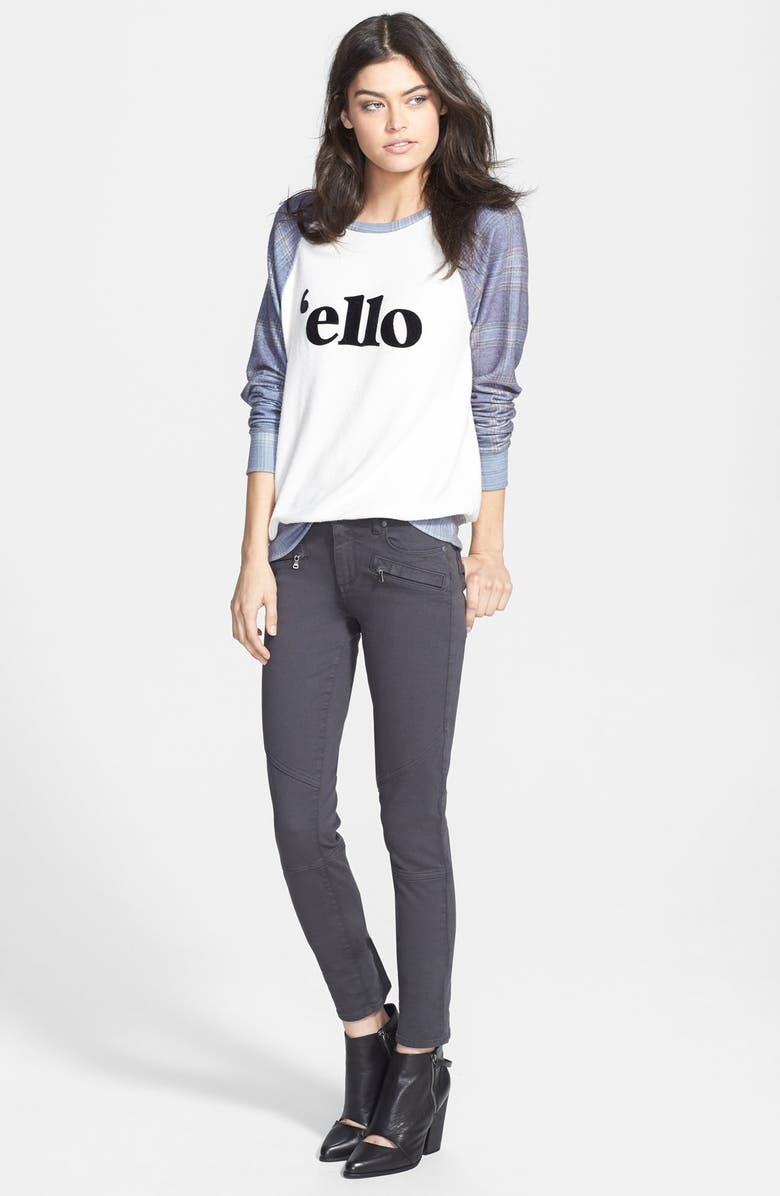 PAIGE Denim 'Liam' Moto Skinny Jeans, Alternate, color,