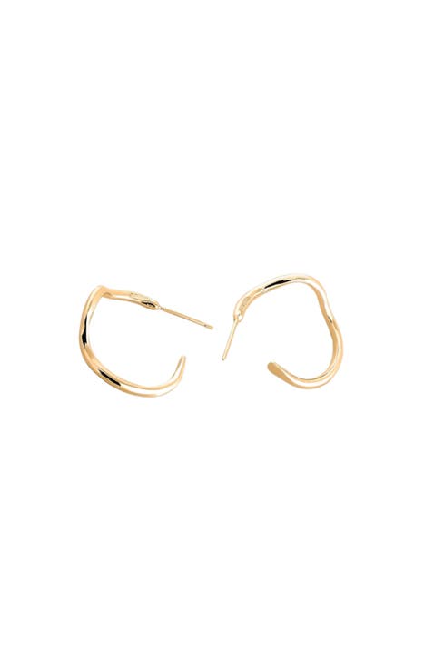 Noele wave hoops earrings medium