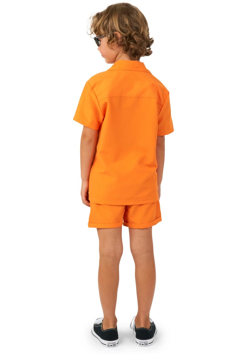 Kids' The Orange Camp Shirt & Shorts Set, Alternate, color, ORANGE