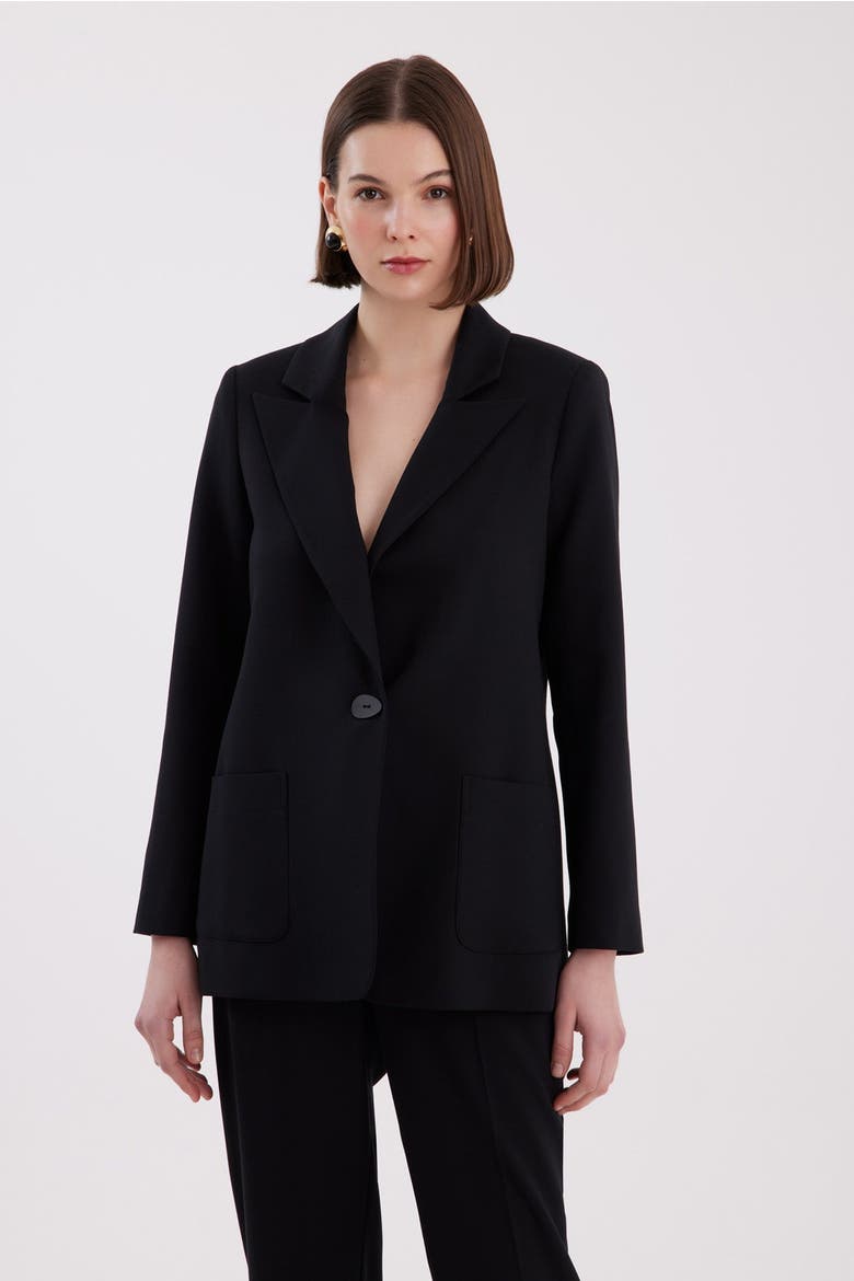 Black Jacket and Carrot-Leg Pants Set, Alternate, color, Black
