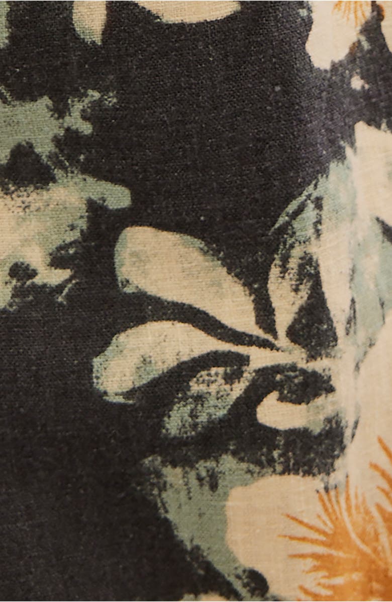 Free People Days End Floral Wide Leg Linen Blend Pants, Alternate, color, 