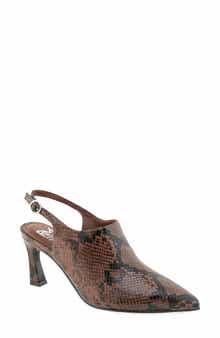 Kiara Faux Leather Pointed Toe Slingback Pump