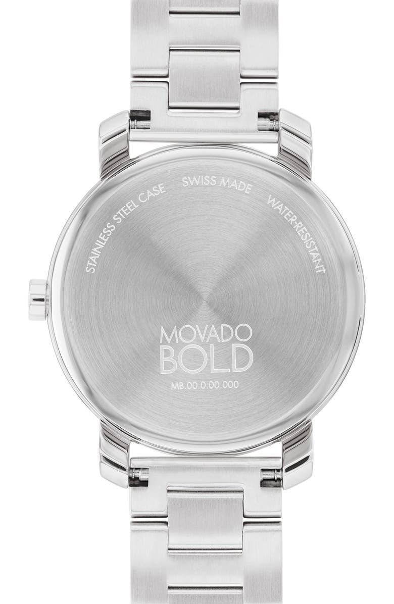 Movado Bold Access Bracelet Watch, 34mm, Alternate, color, Silver White