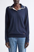 Versace Classic Wool Blend Polo Sweater