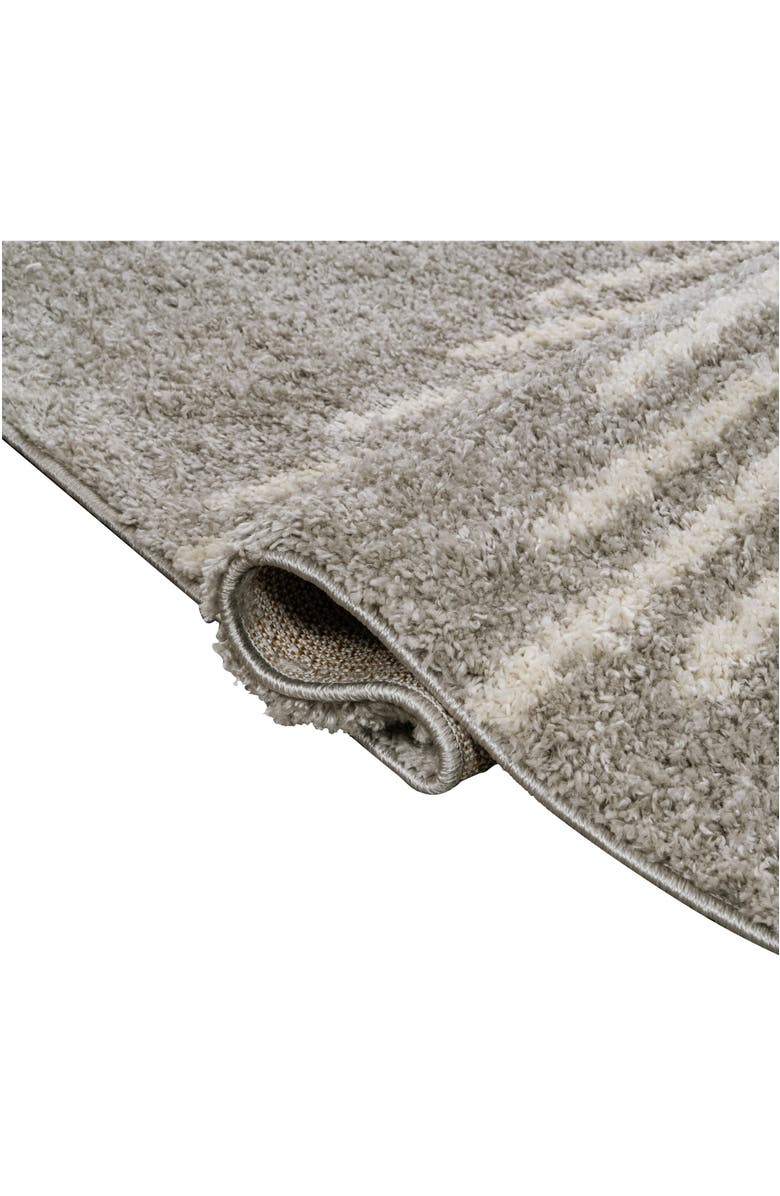 JONATHAN Y Elm Diamond Stripe Geometric Shag Area Rug, Alternate, color, Gray/Ivory