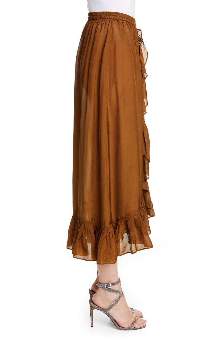 Mes Demoiselles Habibi Ruffle Cascade Midi Skirt, Alternate, color, 