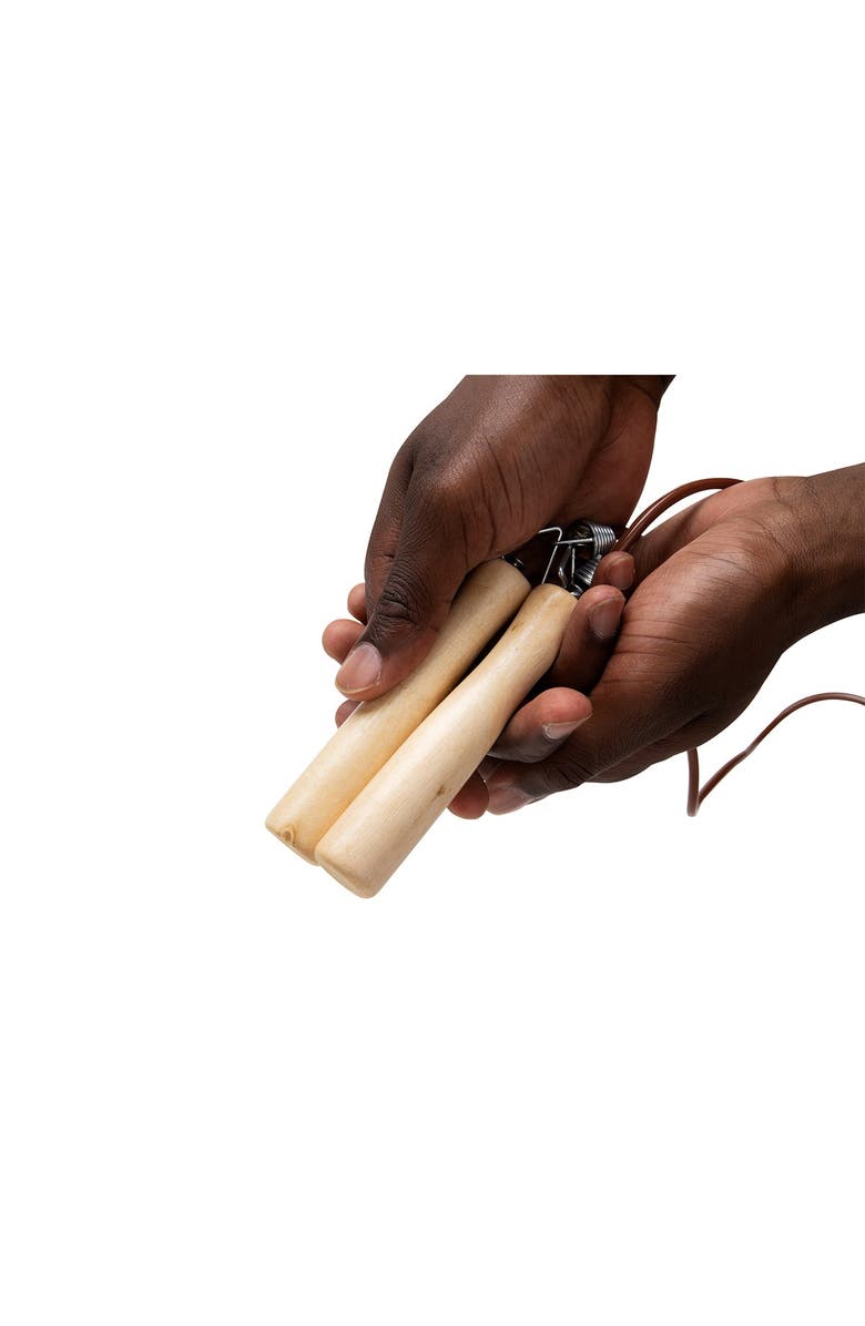 MIND READER Wood Handle Spring Loaded Tangle-Free Jump Rope, Alternate, color,