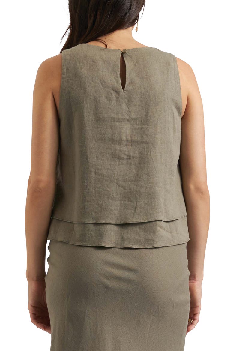 Peyton Linen Nursing Top, Alternate, color, OLIVE