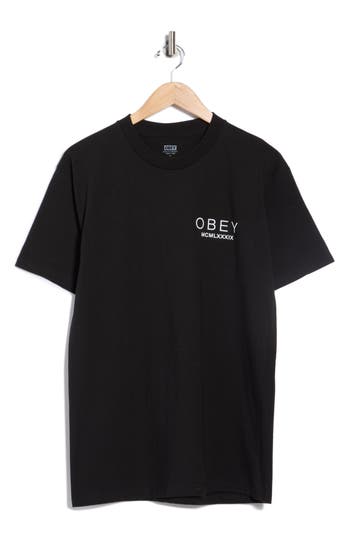 Obey Bella Maximus Cotton Graphic T-shirt In Black