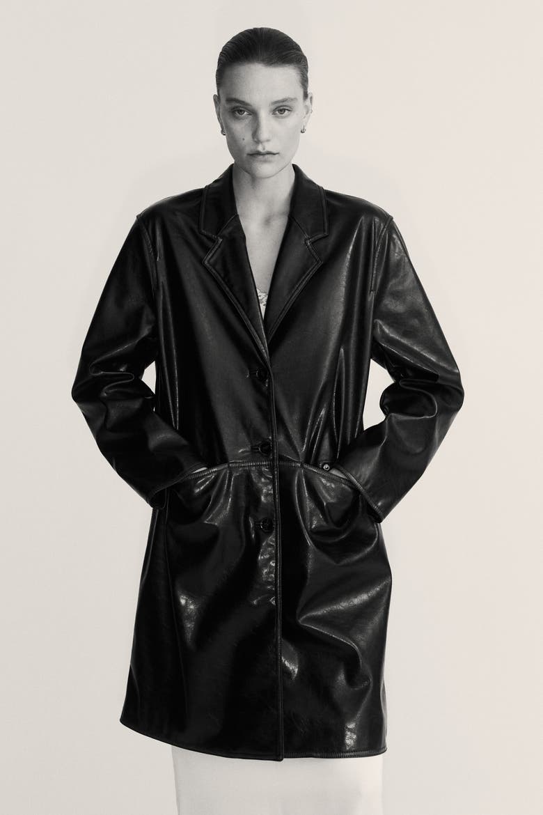 Coated Coat, Main, color, Dark brown