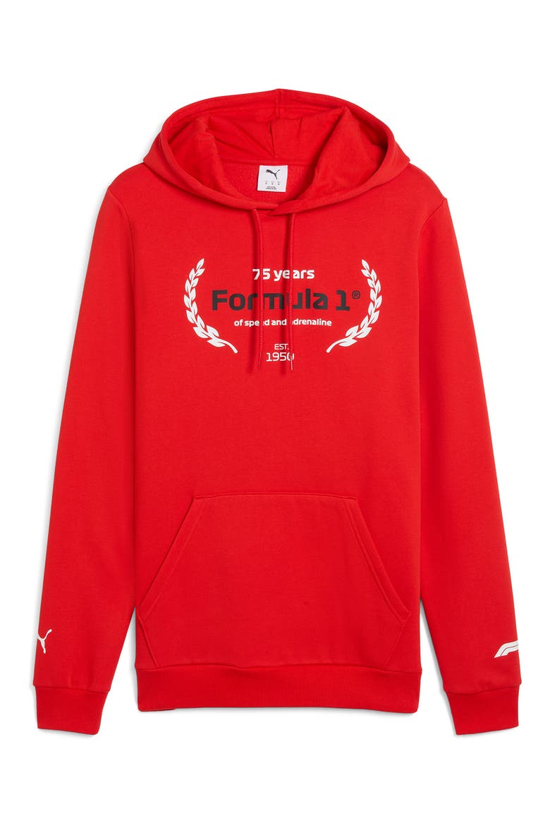 Formula 1® Essential Logo Graphic Hoodie, Alternate, color, POP RED