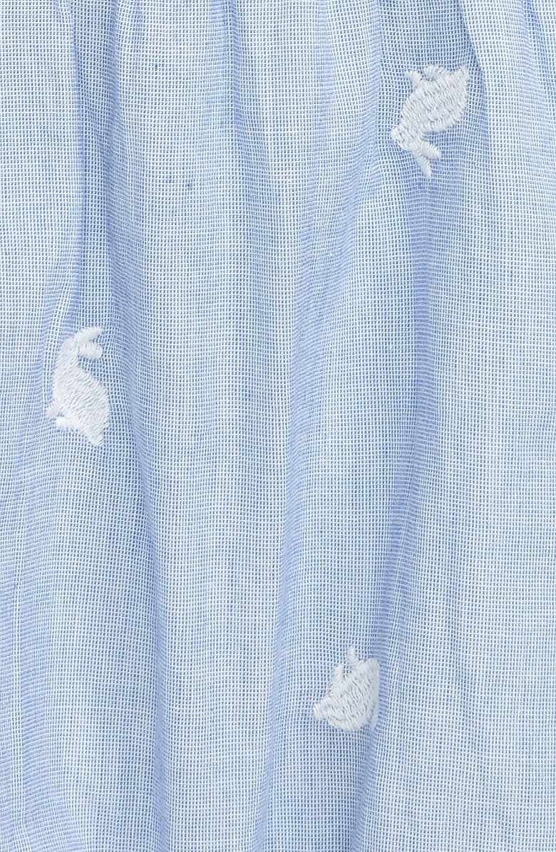 Mini Boden Bunny Embroidered Woven Bubble Romper, Alternate, color, 