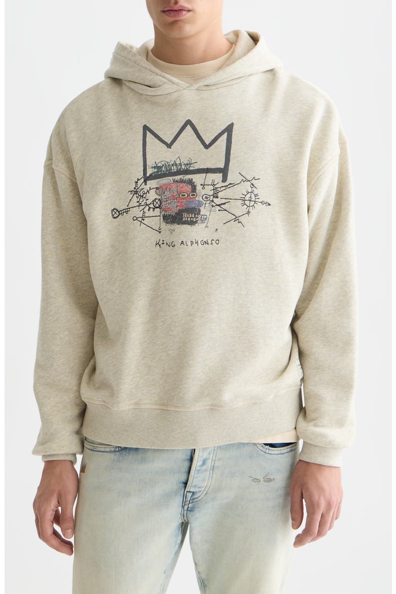 Basquiat Artwork Graphic Hoodie, Main, color, OATMEAL