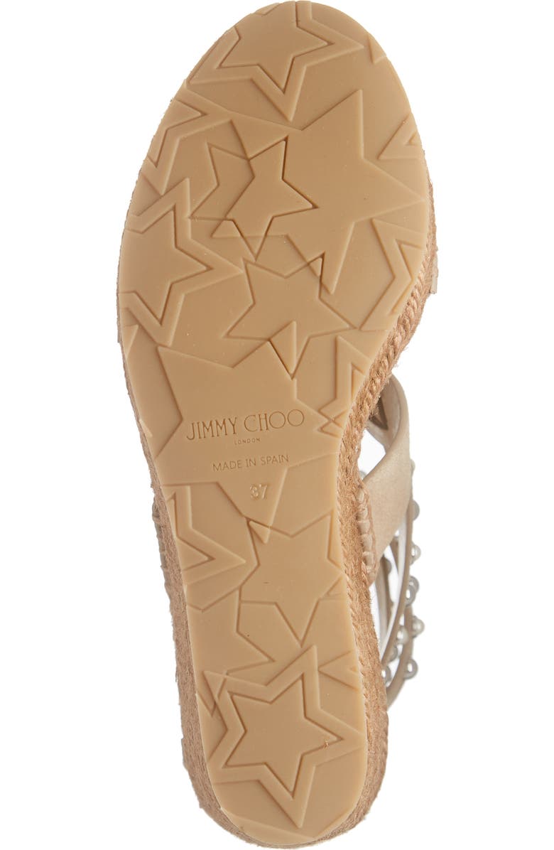 Jimmy Choo Danica Studded Espadrille Wedge Sandal, Alternate, color,
