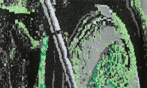 Lu'u Dan Misfit Jacquard Cotton Sweater In Green