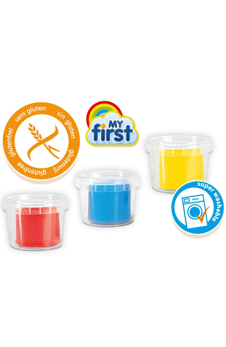SES Creative My First Dough With Tools, 3 Color 3oz Tubs, Kids 1+, Alternate, color, Multicolored