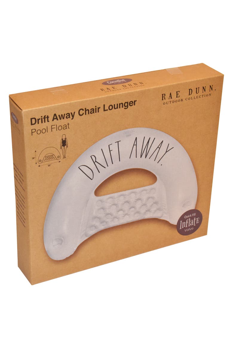 Drift Away Chair Lounger 55 inch x 36 inch Water & Pool, Alternate, color, White