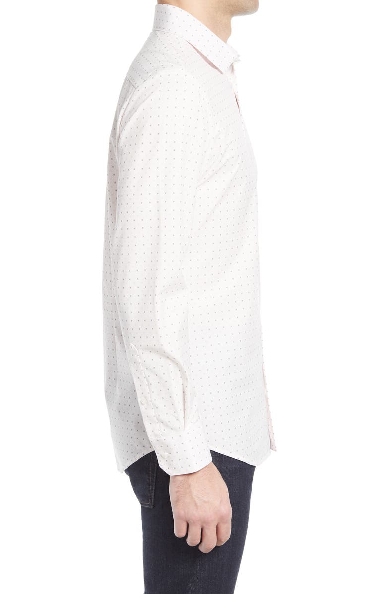 Mizzen+Main Leeward Stretch Dot Button-Up Shirt, Alternate, color,