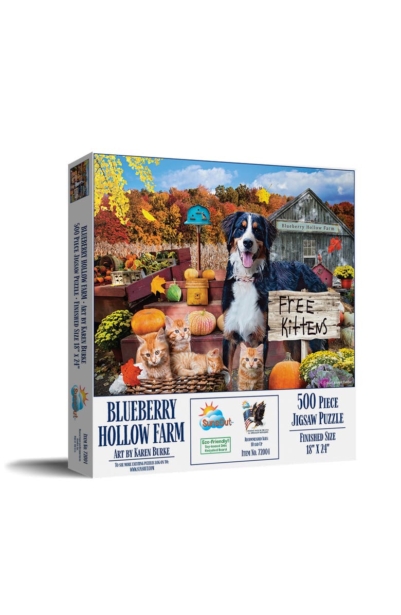 Sunsout Blueberry Hollow Farm 500 piece Jigsaw Puzzle for Adults, Main, color, Multicolor