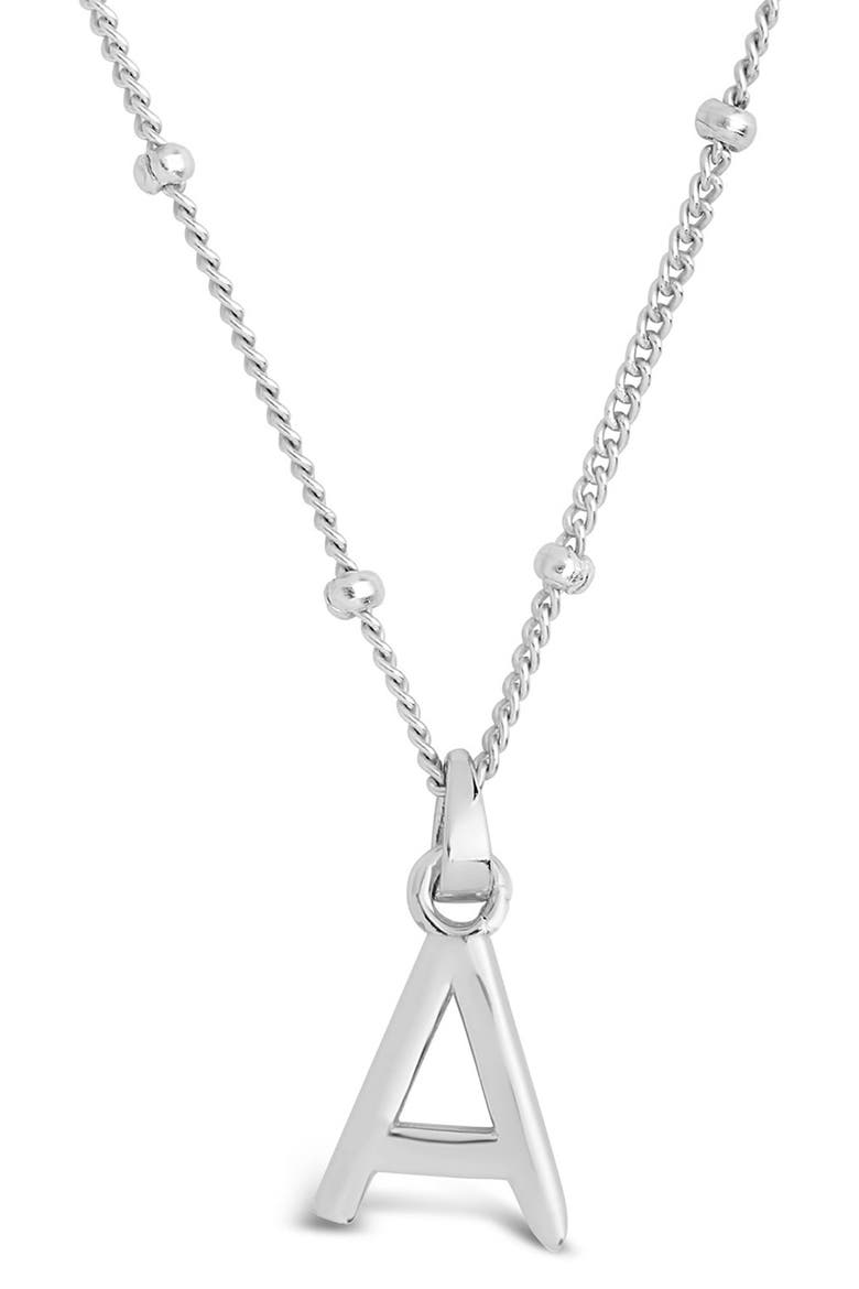 Sterling Silver Initial Necklace, Main, color, SILVER