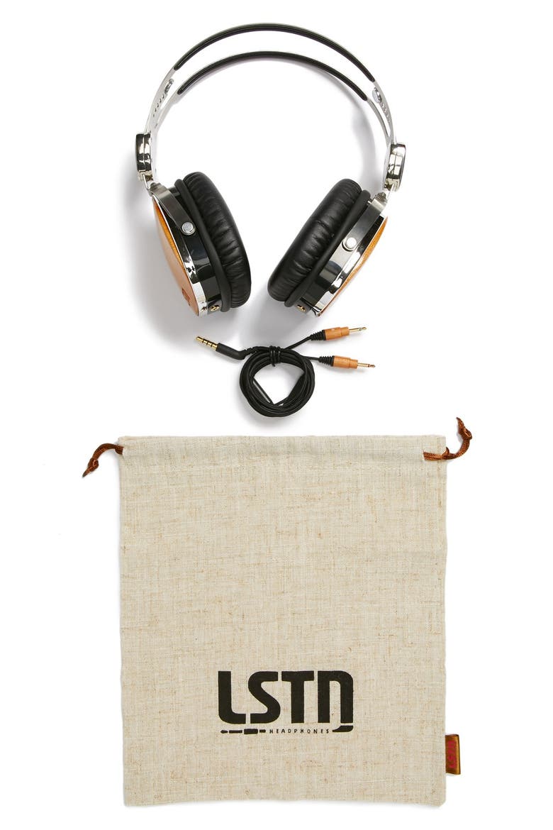 'Troubador' Beech Wood Headphones, Alternate, color, BEECH