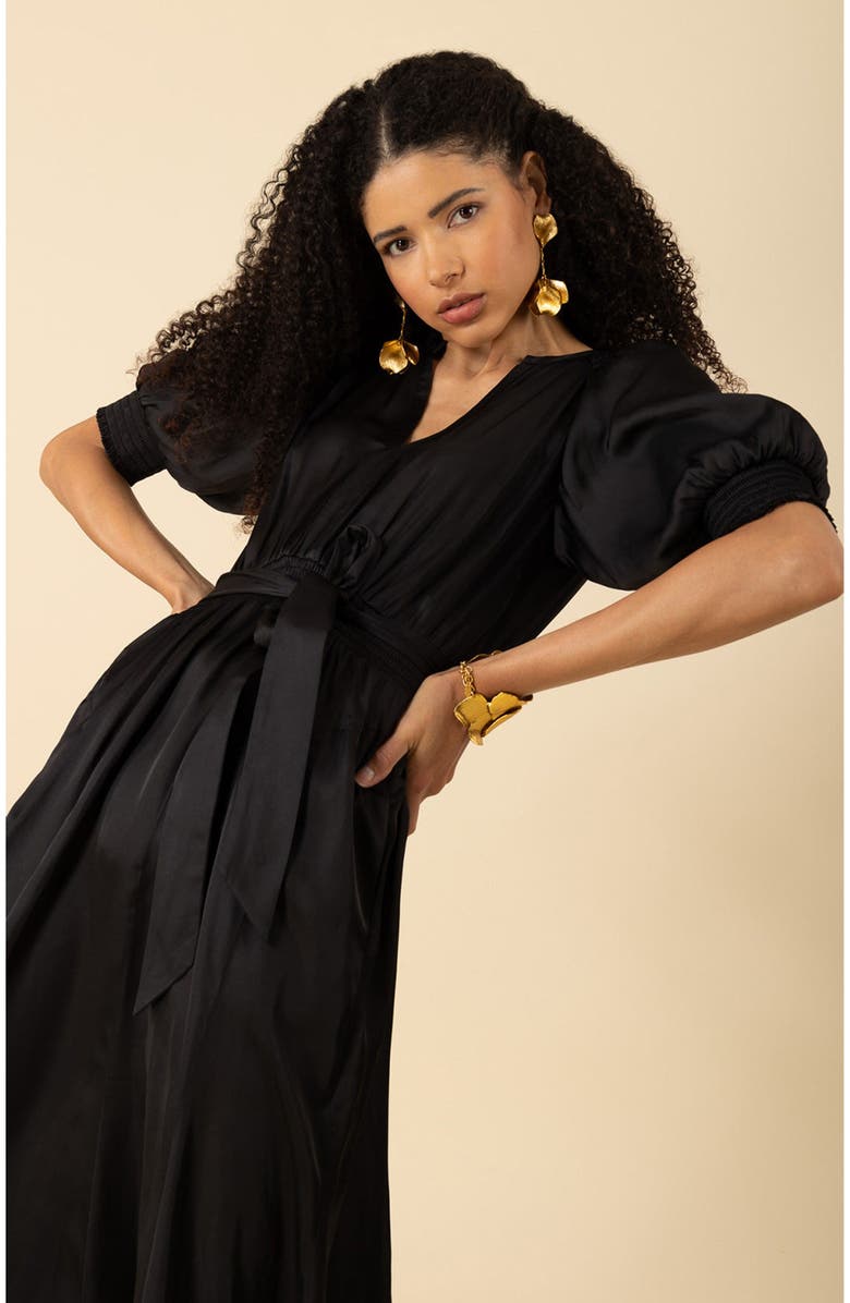 Hale Bob Estella Charmeuse Dress, Alternate, color, 