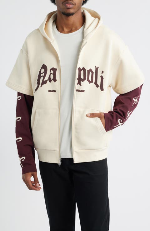 Napoli Fight Team Layered Zip Hoodie