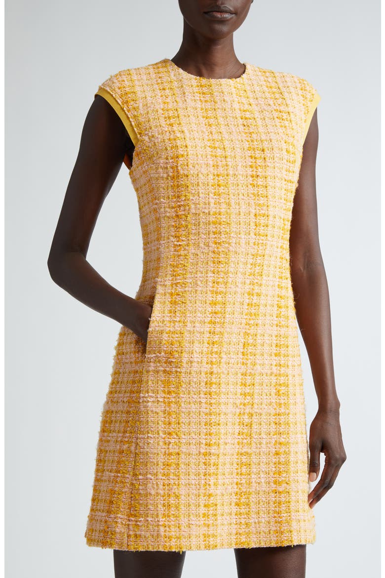 Italian Slubbed Tweed Knit A-Line Dress, Alternate, color, SODM SONORA/DUNE MULTI