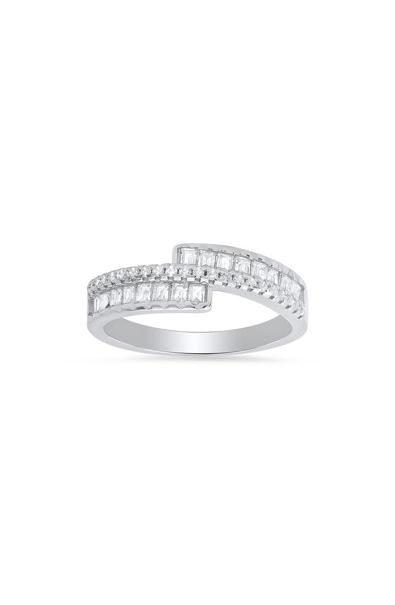 Queen Jewels Sterling Silver Cubic Zirconia Ring, Main, color, Silver