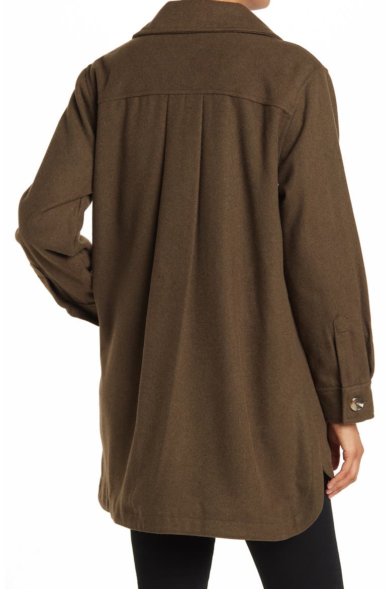 Long Collared Shacket, Alternate, color, LODEN