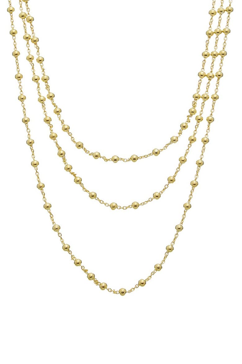 Beaded Multi Strand Necklace, Alternate, color, YELLOW