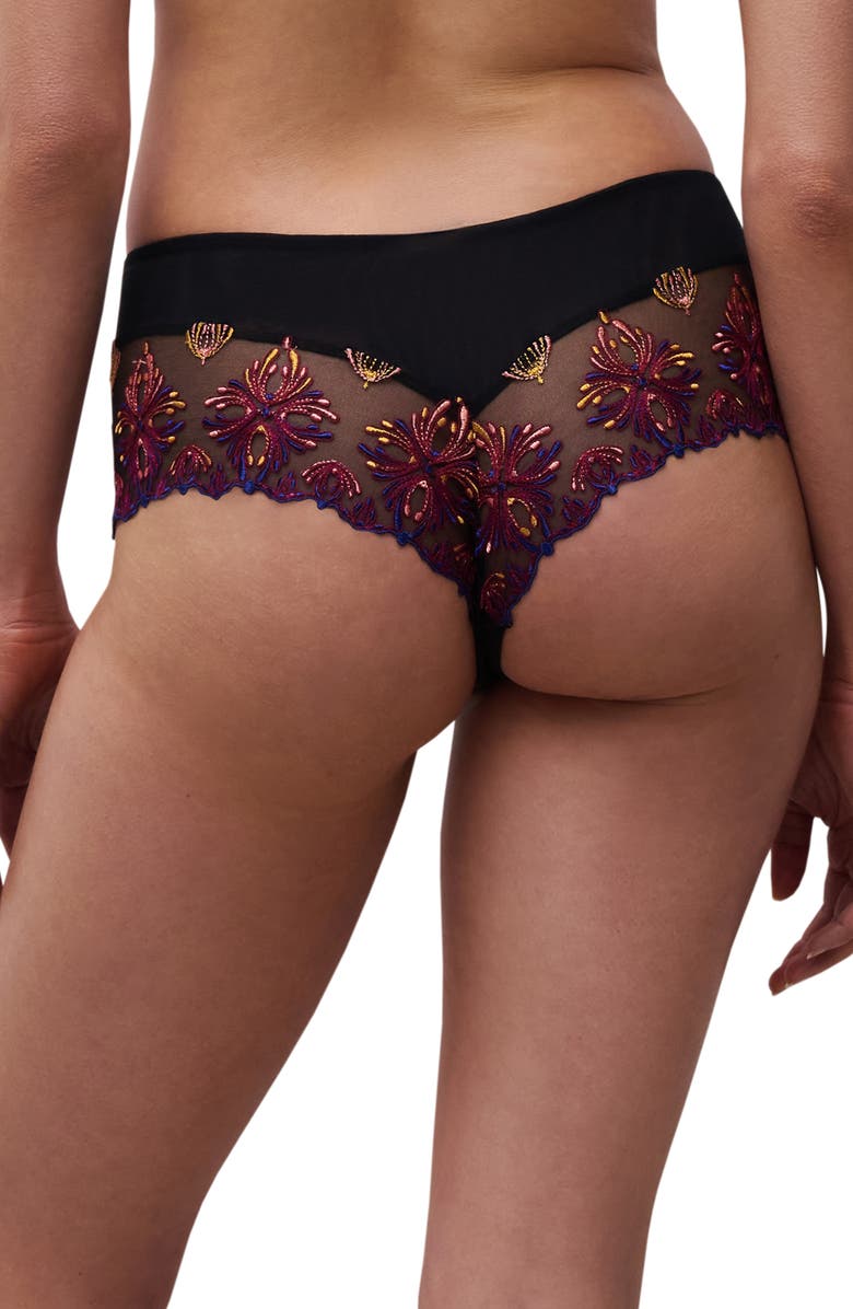 Chantelle Lingerie Champs-Élysées Hipster Panties, Alternate, color, Black Multico