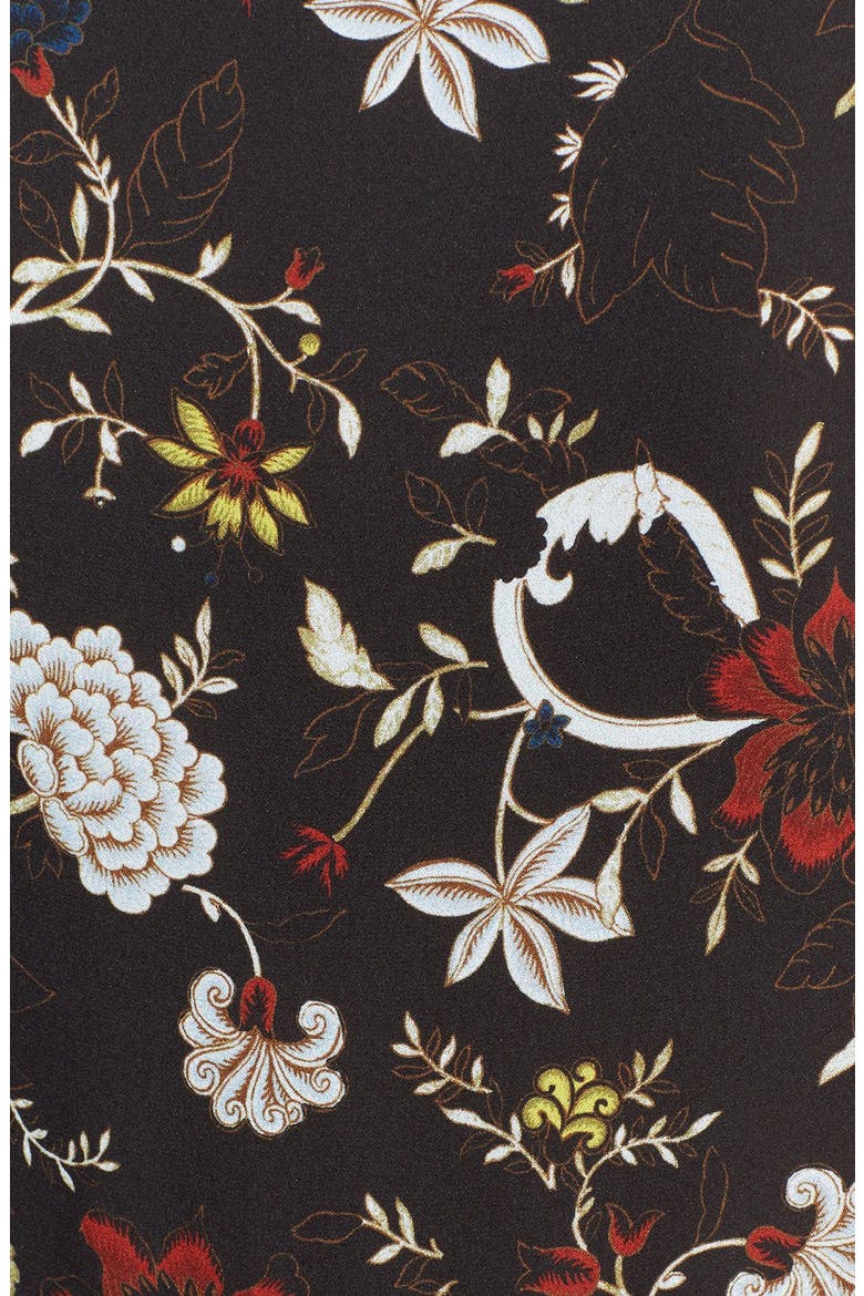 'Purcell' Floral Print Sleeveless Silk Top, Alternate, color, BLACK/ RED/ BLUE
