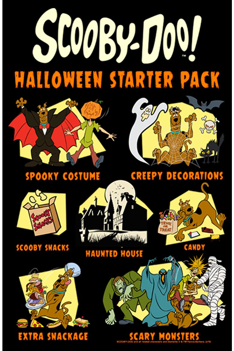 Boy's Scooby Doo Halloween Starter Pack  Graphic T-Shirt, Alternate, color, Black