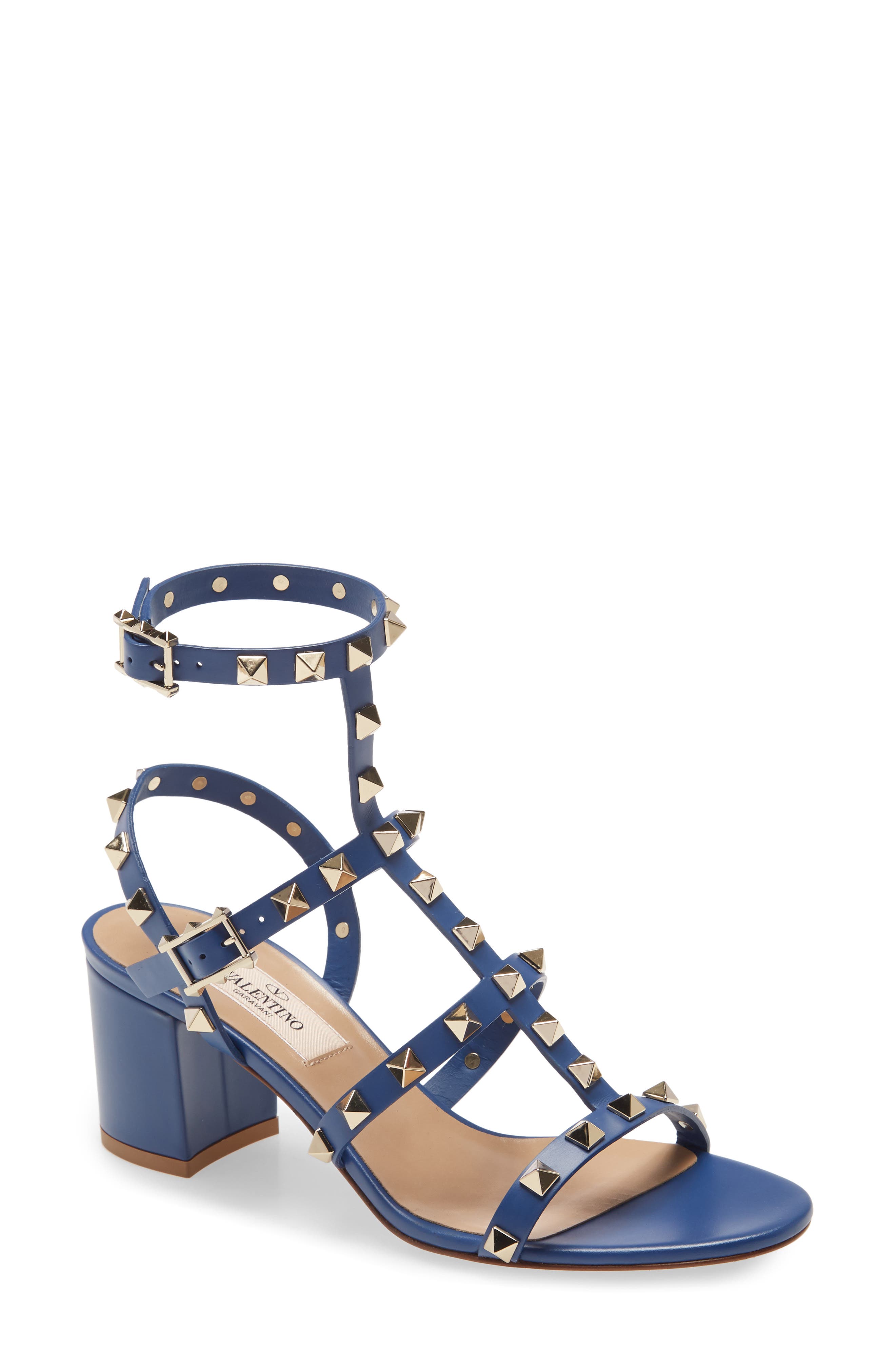 Valentino Garavani Rockstud Block Heel Sandal, Main, color, 