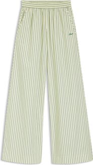 BOSS Orange Tiplyn Stripe Wide Leg Cotton Pants