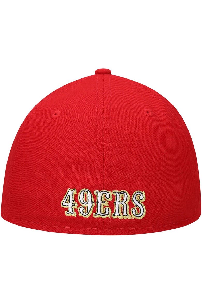 Men's New Era Scarlet San Francisco 49ers Omaha Low Profile 59FIFTY Fitted Hat, Alternate, color, Scarlet