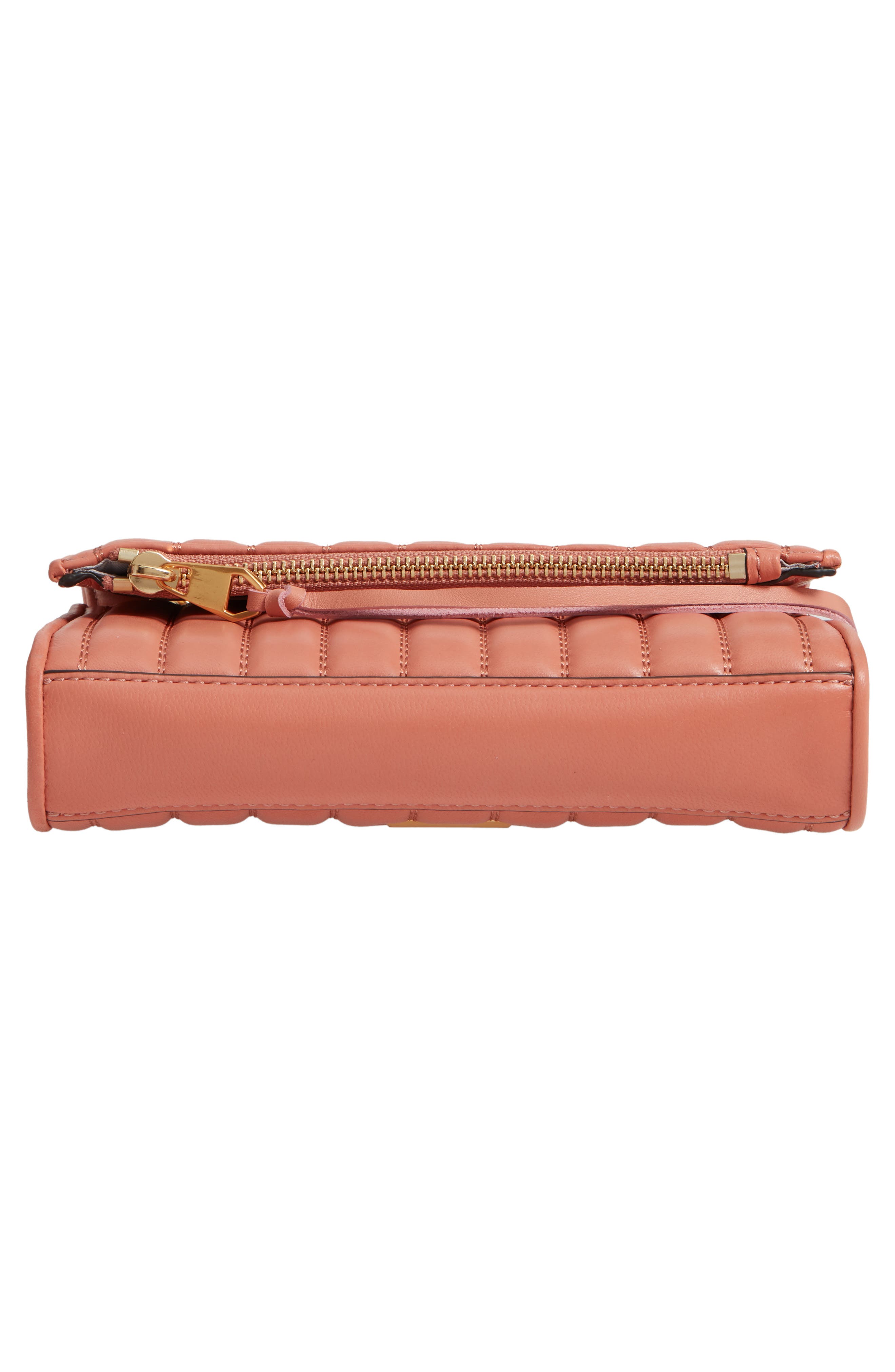 Dylan Quilted Leather Crossbody Bag, Alternate, color, DUSTY PEACH