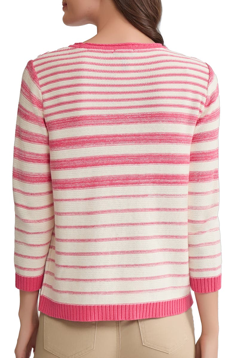 Jones New York Marled Roll Neck Sweater, Alternate, color, Fresh Guava / Jones White