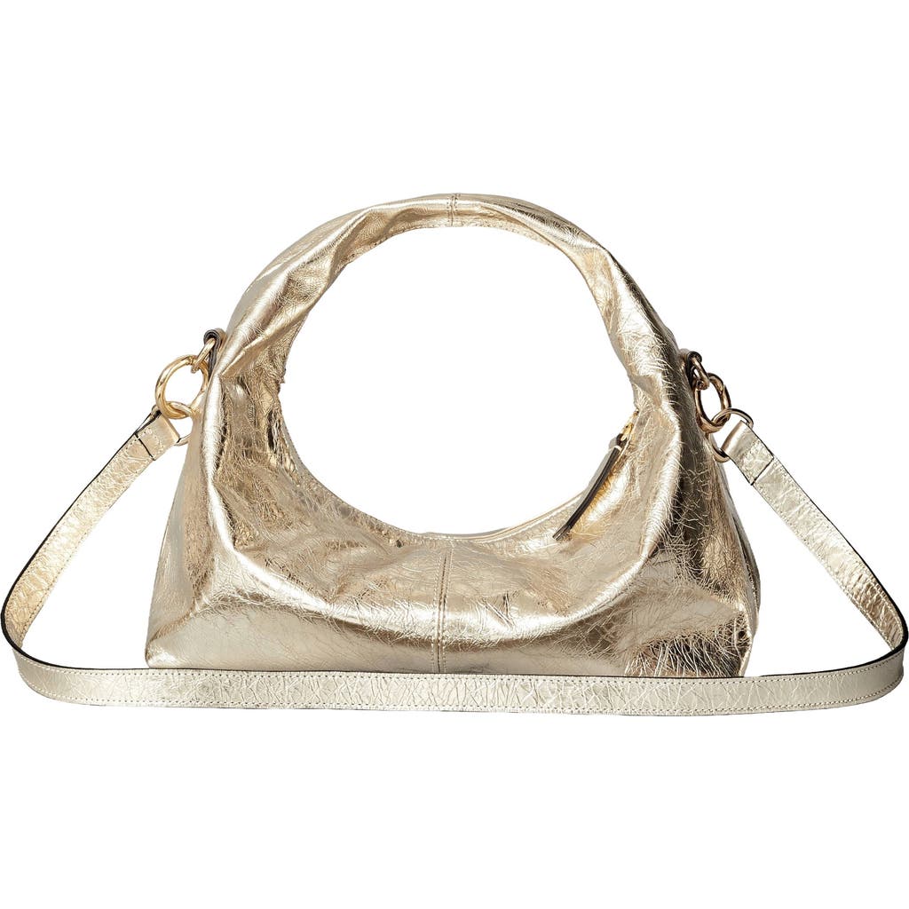 Hyer Goods Leather Mini Everday Shoulder Bag In Gold