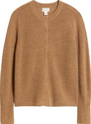Caslon® Crewneck Wool Blend Cardigan