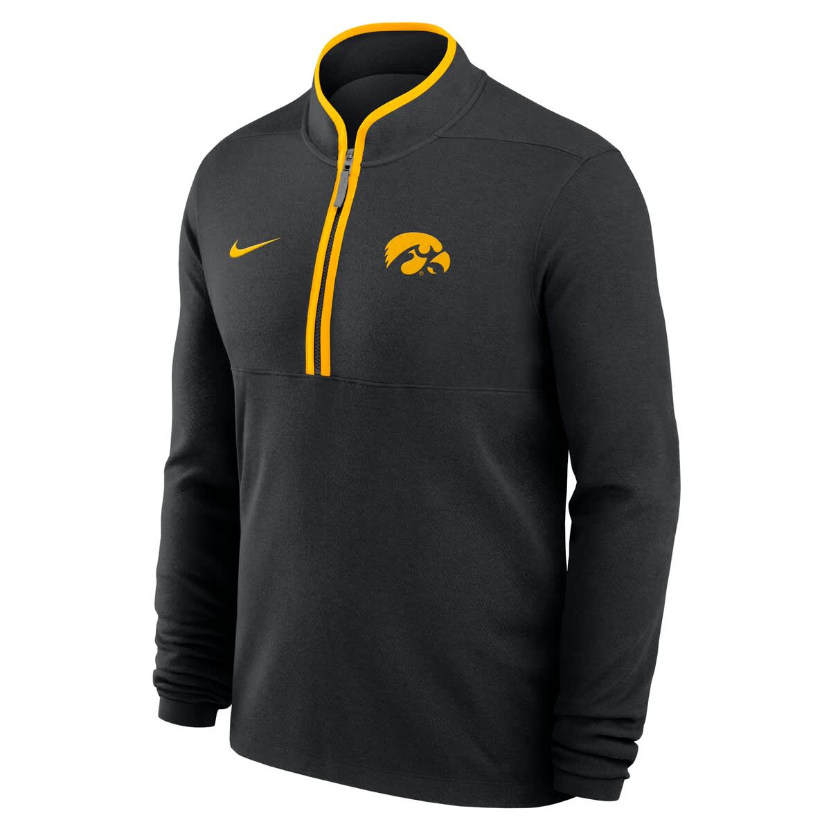 Men's Nike Black Iowa Hawkeyes Courtside Victory Dri-FIT Half-Zip Pullover - image 2