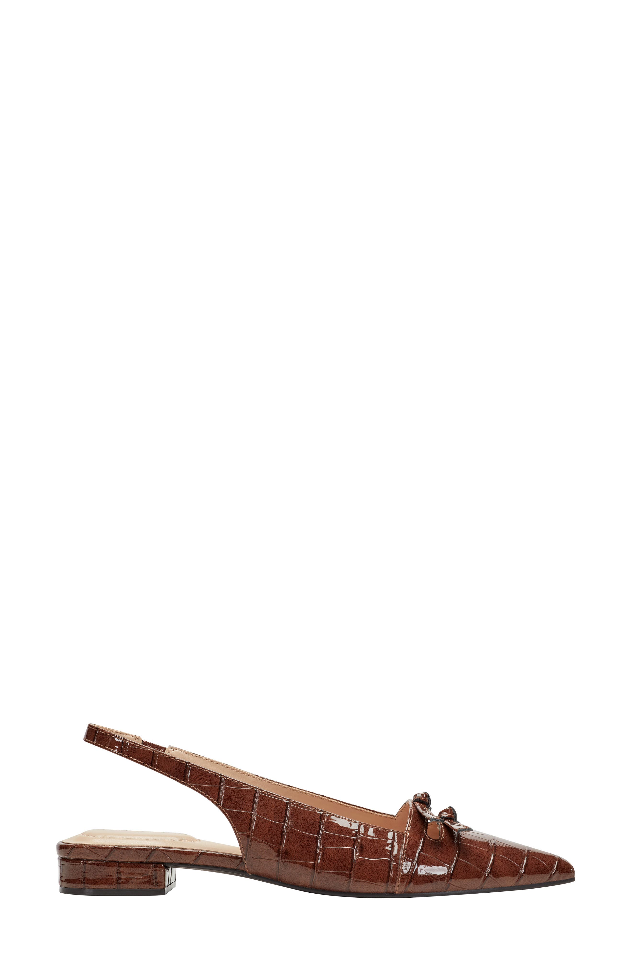 Leeza Slingback Flat, Alternate, color, RICH BROWN