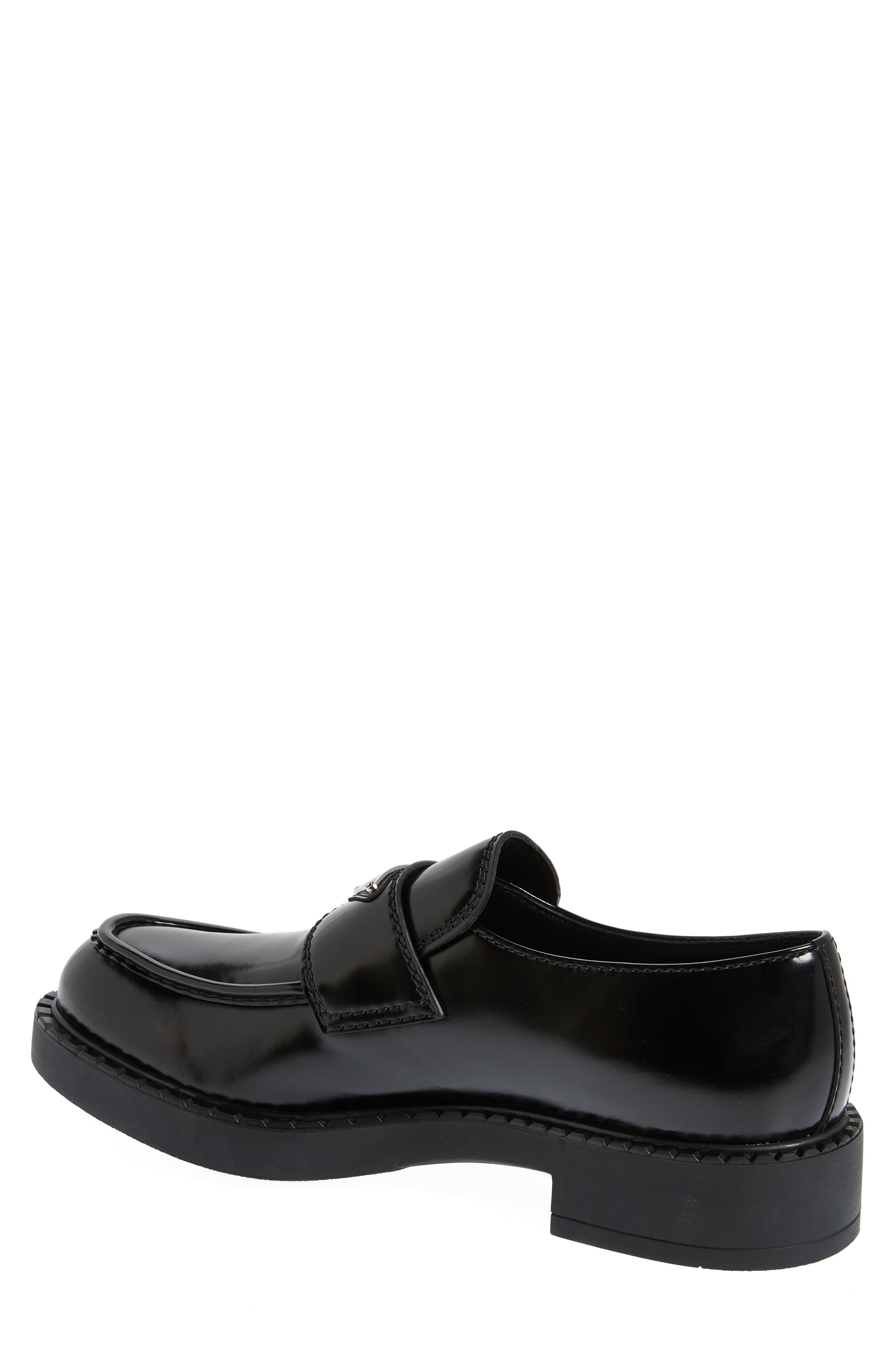 Prada Chocolate Loafer, Alternate, color, Nero