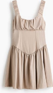 H&M Gathered Twill Dress