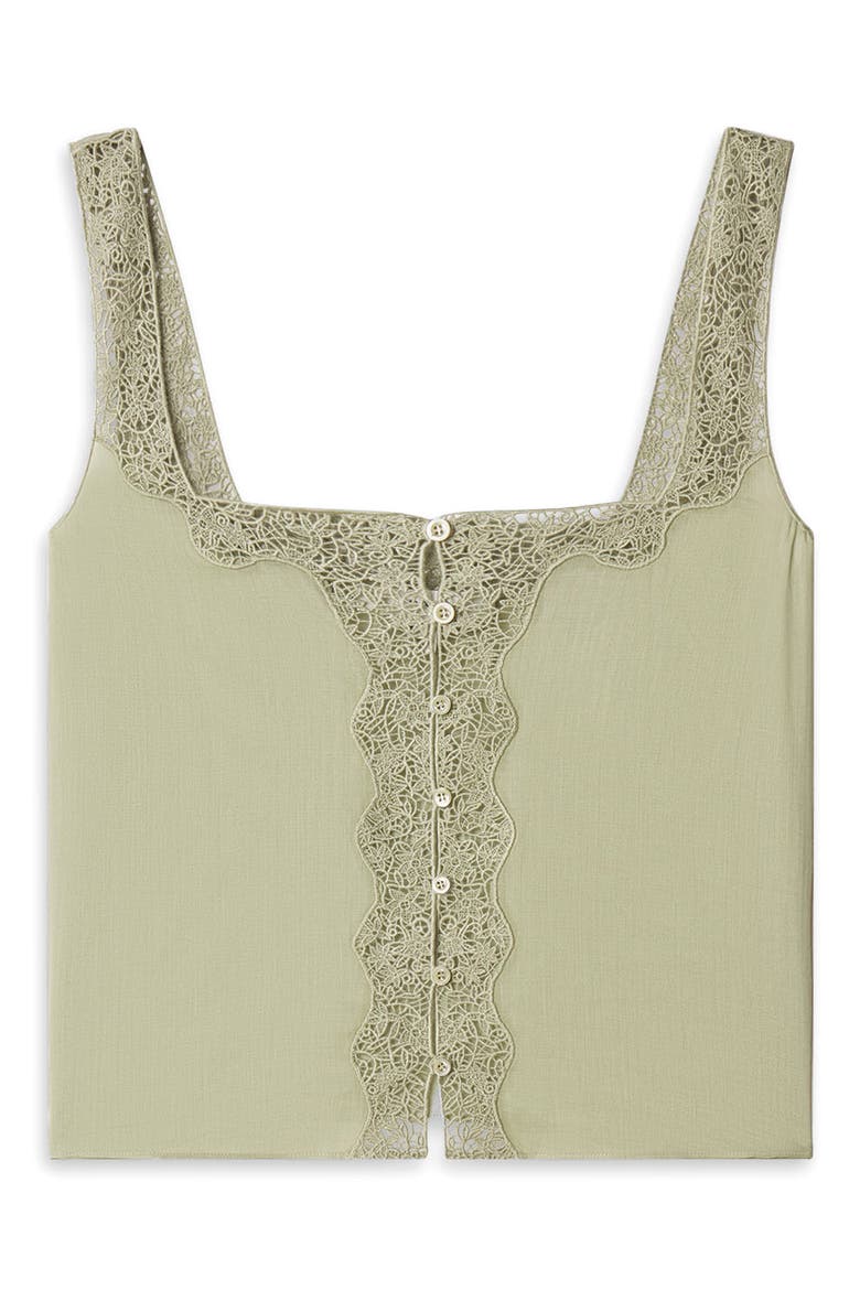 The Embroidered Crop Tank, Alternate, color, SAGE